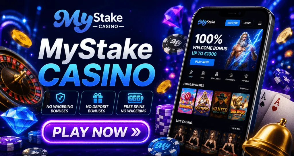 Capture d'écran de l'app MyStake Casino